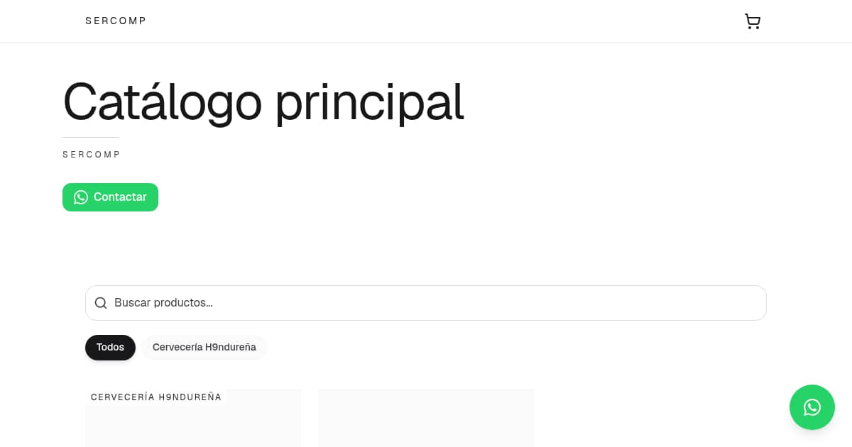 Catálogo principal