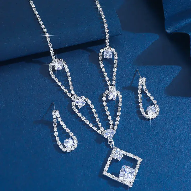 Set Aretes + Collar Cristal