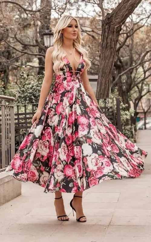 Vestido Floral Midi