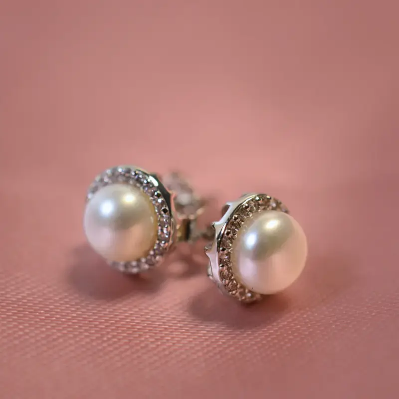 Aretes Perla Natural